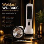Weidasi WD-340S সোলার রিচার্জেবল LED ফ্ল্যাশলাইট (সোলার টর্চ লাইট)